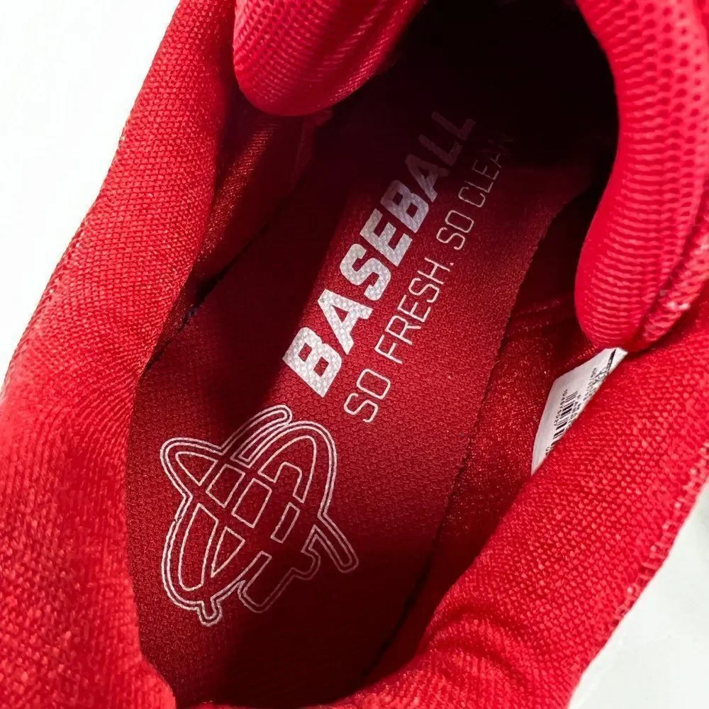 Nike Air Huarache Pro Baseball Cleats Men's 13.5 Red‎ Low Metal Athletic Shoes